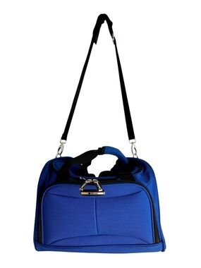 Delsey Paris Cobalt Blue Carry On Travel Bag with Handles and Adjustable Strap